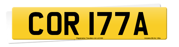 Registration number COR 177A